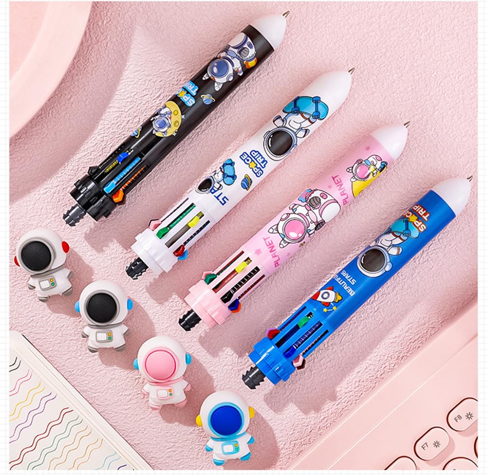 Amazon | Clapoyis 4本セット10色 ボールペン 0.5mm 宇宙飛行士